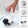 Miniatyrbillede 4 af 5: 2 stk. akryl Q-tip dispenser, badeværelsesbeholder opbevaringsboks, Q-tip vatpind beholder, makeup tilbehør, soveværelse pige bir