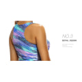 Miniatyrbillede 7 af 8: Womens Racerback Color Block Print Tankini Swimsuits med Swim Capris,XXL