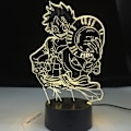 Miniatyrbilde 1 av 5: Anime Monkey D.Luffy Figurlampe 3D Optisk Illusionslampe Anime Bordlampe 7 Farge Skiftende Fjernkontroll Lampara Barn Sov LED Nattlys