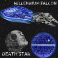 Miniatyrbilde 3 av 7: 3D Illusion Star Wars nattlys, 4 mønster med tidsfunksjon Star Wars leker LED nattlampe for romdekor, flotte bursdags- og julegaver Star Wars Combo Pack-D