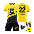 Miniatyrbild 1 av 2: 23/24 Dortmund Hemma Barn Fotbollströja Set med Strumpor och Skydd 22 BELLINGHAM M
