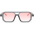 Pikkukuva 2 / 5: Vintage Neliömäiset 70-luvun Aviator-aurinkolasit Naisille Miehille Retro Klassiset Litteät Aviator-kehykset Aurinkolasit UV-suoja Transparent Grey/Gradient Pink