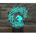 Miniatyrbilde 3 av 8: WJ 3D Surfing Fjernkontroll 16 Farger Nattlys Illusjon Akryl LED Bordlampe Sengelampe Barn Soverom Skrivebord Dekor Bursdagsgaver Leker for Barn