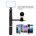Miniatyrbild 11 av 11: ViewFlex VF-H6 Smartphone Hand Grip Bluetooth Control Handle Stabilizer med LED