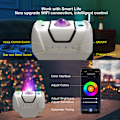 Miniatyrbillede 2 af 5: Projektorlys, Opgraderet Stjerner Nattelys Projektor, 10 Farverige Måne Stjerne Aurora Roterende Natlampe, Galaxy Led Lys Projektor Med Wifi