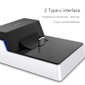 Miniatyrbilde 5 av 7: PS5-kontrollerlader, PS5-ladestasjon med dobbel ladebase for to PS5-kontrollere LED-indikator, PS5-kontrollerladerstasjon
