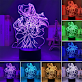 Miniatyrbillede 2 af 5: 3CX Mo Dao Zu Shi USB 3D LED Lampe Anime Manga Lan Wang Ji og Wei Wu Xian Soveværelses Dekoration Natlampe 7/16 Farve Fjernbetjening Berøringskontakt