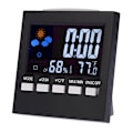 Miniatyrbillede 1 af 5: Multifunktionel digitalt farverigt LCD-termometer hygrometer ur alarm snooze-funktion kalender