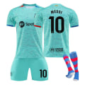 Miniatyrbillede 1 af 2: 23/24 FC Barcelona To Away Børns Fodboldtrøje Sæt med Strømper 10 MESSI XL
