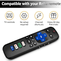 Pikkukuva 3 / 5: 2 kappaletta korvaavaa kaukosäädintä vain Roku TV:lle, yhteensopiva TCL Roku/Hisense Roku/Onn Roku/Sharp Roku/Element Roku/Westingho Black