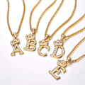 Miniatyrbilde 4 av 8: Krone Initial A-Z Halskjede, Iced Out Bokstavanheng med 22-24 Tommers Kjede, Menn Kvinner Bling Hip Hop Alfabet Navn Smykker Gave Stor In Q Silver