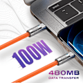 Miniatyrbild 2 av 5: Statik TSumoCharge USB C till USB C-kabel 3,9 fot, 120W snabbladdningskabel, flytande silikon USB C-kabel, stödjer dataöverföring typ C till typ C-kabel