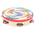 Pikkukuva 4 / 11: 8 tuuman Tambouriini Yksirivinen Kello Värikäs Lollipop-Kuvio Polyesteri Lyömäsoitin DT‑64Colorful
