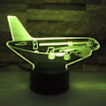 Miniatyrbilde 3 av 7: WJ 3D Flymaskin Fjernkontroll 16 Farger Nattlys Illusjon Akryl LED Bordlampe Sengelampe Barn Soverom Skrivebord Dekor Bursdagsgaver Leker for Barn
