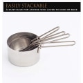 Miniatyrbilde 5 av 5: Rustfritt stål målebegersett 4 stk Metall Culinary Couture for tørre væskekjøkkenutstyr (1, 4-delt sett)