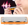 Miniatyrbillede 7 af 11: Blues Harmonika 10-Hul Mundharmonika Eb Nøgle ABS Resin Kam Begynder Gaver Professionel (Orange)