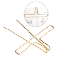 Miniatyrbillede 11 af 11: Klip til noder - Guitar Metal Piano Violin Cello Fløjte Musikinstrument Musikbog Sideholder til øvelse Guld