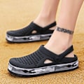 Miniatyrbillede 4 af 5: Unisex Have Clogs Sko | Strand Vandsko | Slip på Komfortable Sko Luftpude Sandaler Tøfler-Sort(45 EU Størrelse）