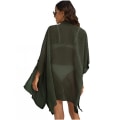 Miniatyrbilde 2 av 3: Kvinners badedrakt cover up knapp chiffon badedrakt strand cover up --- grønn（størrelse XL）