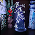 Miniatyrbillede 1 af 5: Anime 3D Natlys 16 Farver Skiftende Berørings- & Fjernbetjening Kuroko's Basketball Manga Figur Illusion LED Lampe Julegaver
