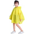 Miniatyrbillede 6 af 6: Børns Regn Poncho Hætte Jakke Regnfrakke, Gul, S