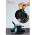 Miniatyrbild 4 av 5: Självständig omrörningsbar mugg - Magnetisk elektrisk automatisk blandningsmugg i rostfritt stål för kontor/kök/resor - 400 ml/13,5 oz, svart