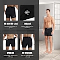 Miniatyrbild 4 av 6: Menu2019s Underkläder Boxer Briefs med fluga Mjuk Bekväm Andningsbar Underkläder för Män Multipack Dark Wood Grain Black