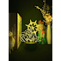 Miniatyrbillede 5 af 5: Genshin Impact Figurine Albedo 3D Illusion Lampe til Soveværelsesindretning LED Lys Sengeborde Natlamper Børnegave Abedo, huvudstad i Moçambique