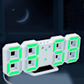 Miniatyrbild 2 av 5: Elektronisk LED digital väckarklocka [Uppgraderad version], klockan kan justera LED-ljusstyrkan automatiskt på natten (vit/grön)