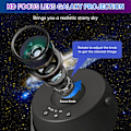 Miniatyrbillede 5 af 7: Galaxy Projektor, 13 i 1 HD Planetarium Galaxy Stjerneprojektor til Soveværelse, 360° Roterende Stjerneprojektor Galaxy Lys med Justerbar Black