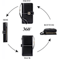Miniatyrbild 6 av 6: Plånböcker för kvinnor Läder Kreditkortshållare med RFID-blockering Stor kapacitet Wristlet, 1-Wax-Svart
