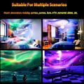 Miniatyrbild 5 av 8: LED-stjärnprojektor, stjärnprojektor med fjärrkontroll, justerbar ljusstyrka projektor, Aurora-projektor, festdekoration atmosfärslampa