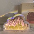 Miniatyrbillede 1 af 7: DIY Sky-Tulipan Spejl Natlampe, Kreativ Skrivebords Sky-Tulipan Lampe, Håndlavet Simuleret Blomst Bordlampe til Hjemmet Soveværelser Dekoration