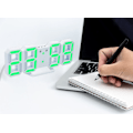Miniatyrbild 3 av 5: Elektronisk LED digital väckarklocka [Uppgraderad version], klockan kan justera LED-ljusstyrkan automatiskt på natten (vit/grön)