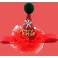 Miniatyrbilde 2 av 3: Hodeplagg for kjæledyr, julekjæledyrhatter, God jul-hatt, justerbar tetthet, PU, rød og grønn