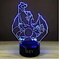 Miniatyrbilde 3 av 8: 3D Illusion Charizard LED nattlys, 7 farger gradvis endring USB berøring bryter 3D visuelle lys for feriegaver eller hjemmedekorasjoner