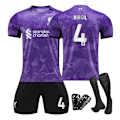 Miniatyrbild 1 av 2: 23/24 Liverpool Second Away Barn Jersey Set med strumpor och skydd 9 FIRMINO children' sizes26