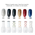 Miniatyrbilde 8 av 11: 6 farger 15ml neglelakk glitter glans Soak Off langvarig UV LED gellakk manikyr