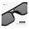 Miniatyrbild 4 av 6: quare Oversized Solglasögon för Kvinnor Män Flat Top Fashion Shades