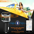 Miniatyrbillede 6 af 6: Bluetooth FM-sender til bil, 5.0 trådløs Bluetooth FM-radioadapter Musik afspiller /Bilkit og 2 USB-porte oplader Support USB-drev