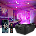 Miniatyrbillede 1 af 8: LED-projektorlys, Galaxy-projektor Ocean Wave-natlysplampe med Bluetooth-musikhøjttaler, timer, fjernbetjening, gaver til voksne drenge