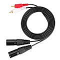 Miniatyrbilde 1 av 10: 1,5 m mikrofon profesjonell 3-pin dobbel XLR hann til dobbel RCA hann patchkabel