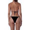 Miniatyrbild 3 av 6: Bikinis Badkläder Set för Kvinnor Badkläder Triangel Baddräkt Tie String Trosa Black2 M