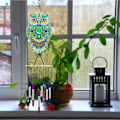 Miniatyrbild 7 av 8: Diamantmålning Vindspel DIY Diamant Vindspel Målning Diamantkonst Hängande Diamantset Uggla Diamantkonst Diamantkonst Vindspel owl