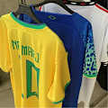 Miniatyrbillede 3 af 5: Herre/Børne 2024 Ny Fodbold Aktivtøj FCB #9 LEWANDOWSKI Fodboldtrøjer Fashion Sports T-Shirt Grøn L No.9