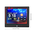 Miniatyrbild 10 av 11: 8 tums multifunktionell smart WiFi digital fotoram klocka väderprognos TFT 4:3 skärm