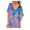 Miniatyrbilde 1 av 4: Kvinners Chiffon badedrakt Strand badetøy Cover Ups for badetøy --- Fargerik M（Størrelse 2XL）