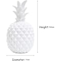 Miniatyrbillede 3 af 4: 7,67 x 4,3 Tommer Elegant Ananas Formet Harpiks Sparegris Pengeboks Hjem Dekoration, Hvid