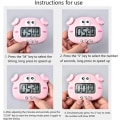Miniatyrbild 4 av 6: Kök Timer, Elektronisk Kök Timer Med Lcd-Display, Idealisk Kök Alarmklocka För Matlagning, Bakning.（Gris）
