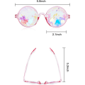 Miniatyrbillede 2 af 7: 3 par Kalejdoskop Rave Briller Festivaler Goggle Regnbue Solbriller Kalejdoskop Solbriller Prisme Refraktionsbriller (Sort, Klar, Pink)